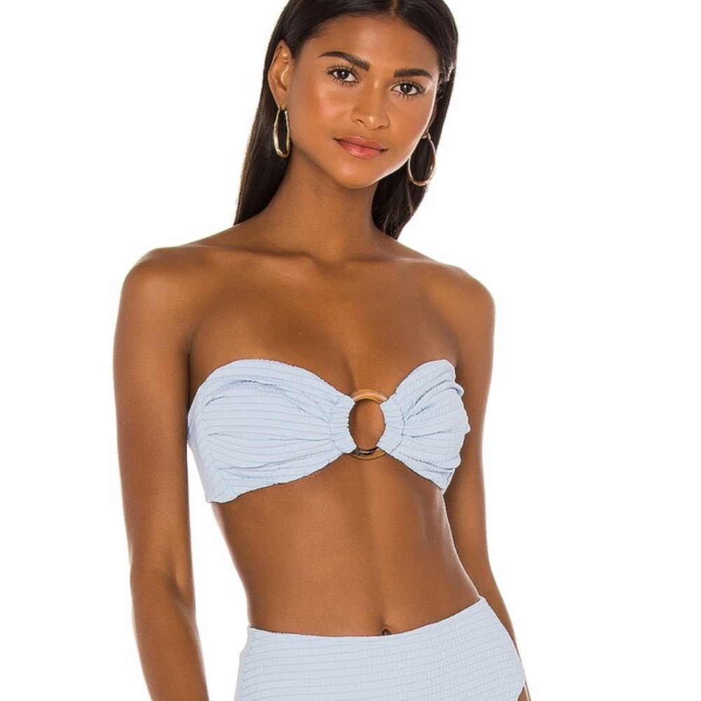 NWT Montce peri scrunch Tori bandeau bikini top